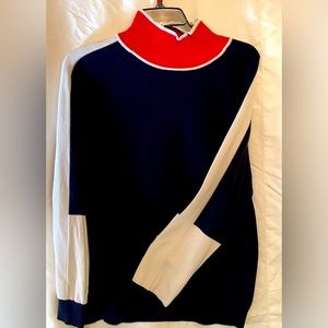 525 America women’s sweater in red,black and white, size XL